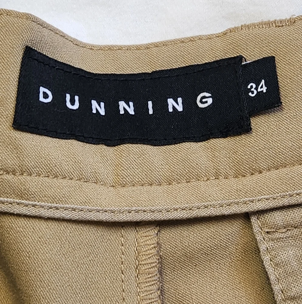 Dunning men's flat front khaki shorts size 34 - Picture 3 of 5
